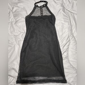 SHEIN black fishnet dress. EUC. Women's medium.